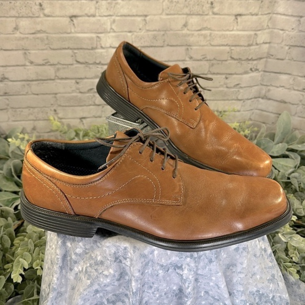 Nunn Bush Lites Caramel Leather Square Toe Dress Oxfords Men’s 13M🌟VGUC🌟